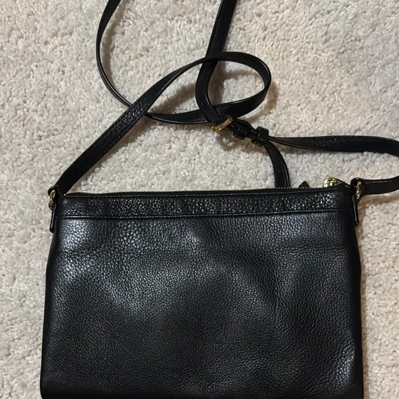 Michael Kors Black Pebbled Leather Crossbody Bag - Picture 2 of 4